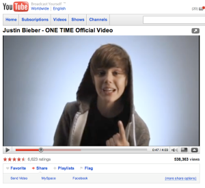Justin Bieber Youtube on Justin Bieber Youtube